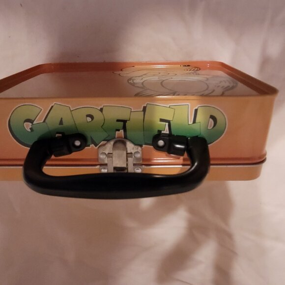 Rare Vintage Garfield Metal Lunch Box With Watch and Clock - Picture 7 of 9